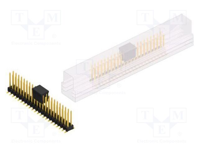 Connector: pin strips; pin header; male; PIN: 44; 2.54mm; SMT; 2x22