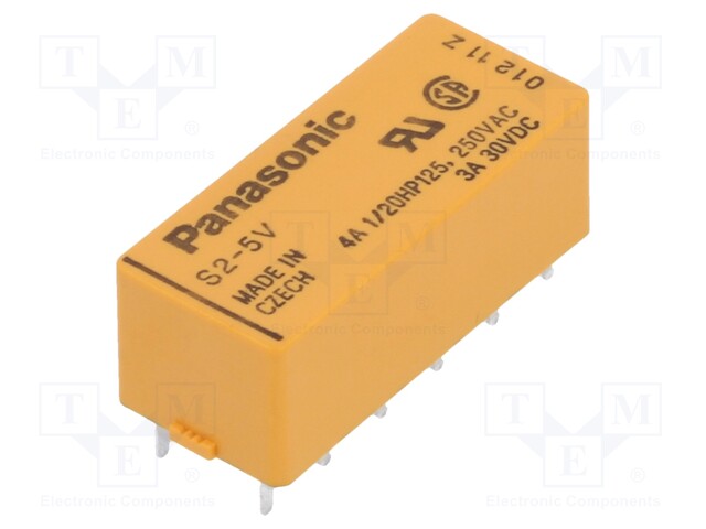 Relay: electromagnetic; (SPST-NO + SPST-NC) x2; Ucoil: 5VDC; 130Ω