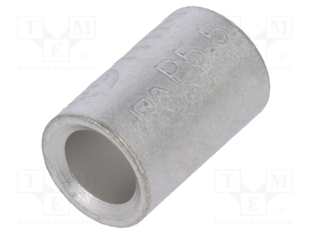 Butt splice; 2.63÷6.64mm2; crimped; for cable; non-insulated