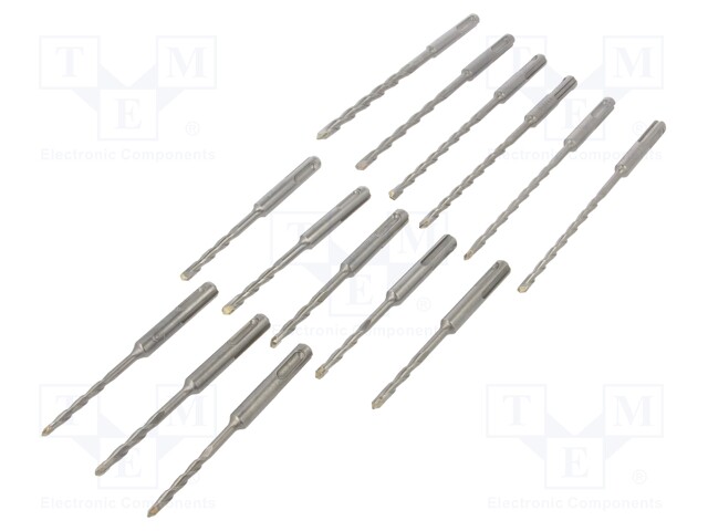 Tool accessories: drill set; Application: concrete; Pcs: 14