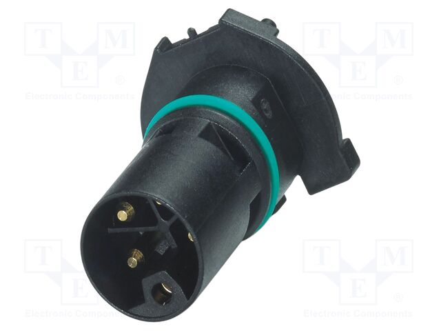 Connector: M12; contact insert; PIN: 5; 63V; straight; THR; 16A; 4+PE