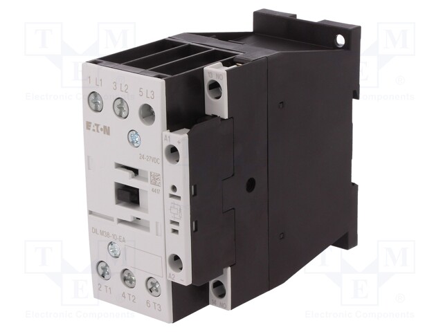Contactor: 3-pole; NO x3; Auxiliary contacts: NO; 24VDC; 38A; 690V