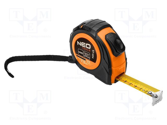 Measuring tape; L: 7.5m; Width: 25mm; Class: II
