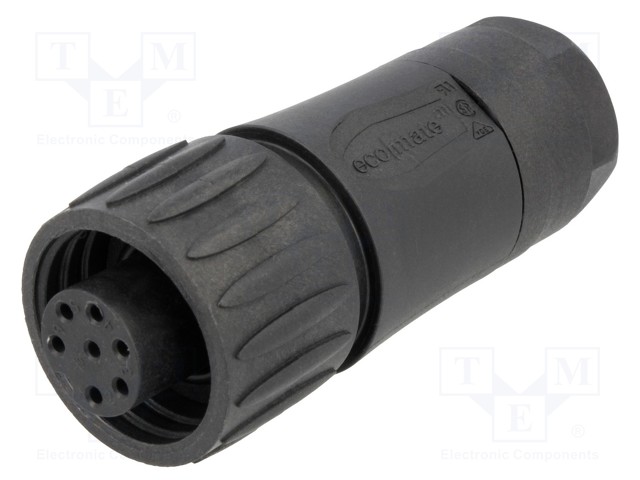 Connector: circular; plug; PIN: 7; female; soldering; silver plated