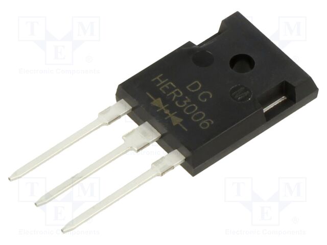 Diode: rectifying; THT; 600V; 30A; tube; Ifsm: 200A; TO3P; Ufmax: 1.7V