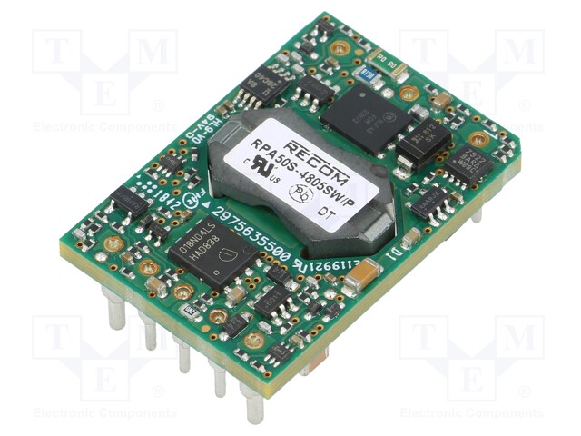 Converter: DC/DC; 50W; Uin: 18÷75V; Uout: 5VDC; Iout: 10A; 1/16 Brick