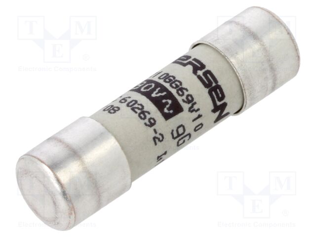 Fuse: fuse; gG,time-lag; 10A; 690VAC; 10x38mm