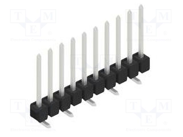 Connector: pin strips; pin header; male; PIN: 10; 2.54mm; SMT; 1x10