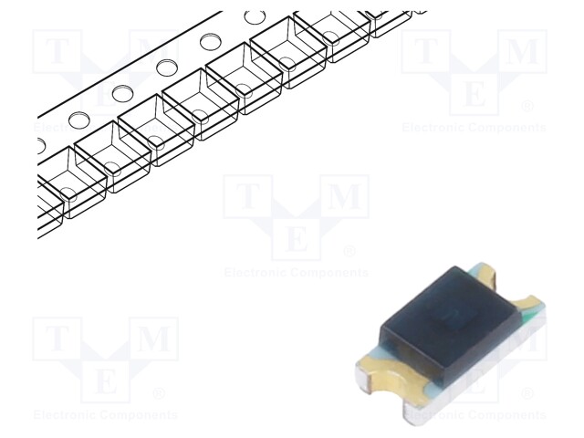 PIN photodiode; SMD; 940nm; 10nA; rectangular; flat; black