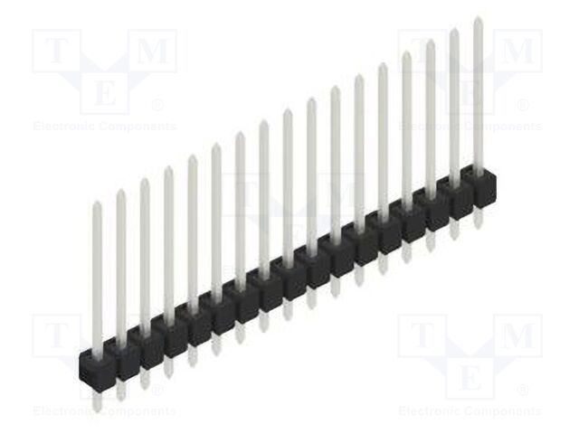 Connector: pin strips; pin header; male; PIN: 17; 2.54mm; THT; 1x17
