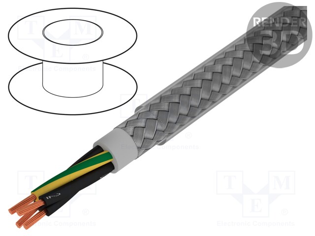 Wire; Pro-Met; 4G1,5mm2; tinned copper braid; PVC; transparent