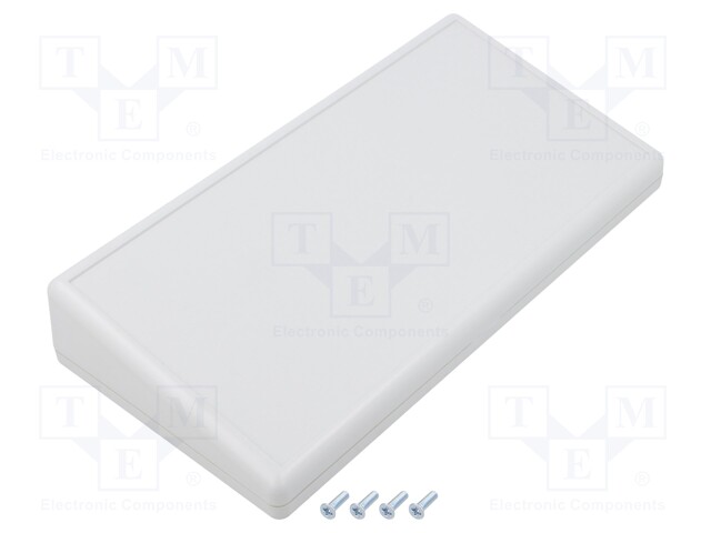 Enclosure: desktop; 1599; X: 220mm; Y: 110mm; Z: 40mm; ABS; grey; IP54