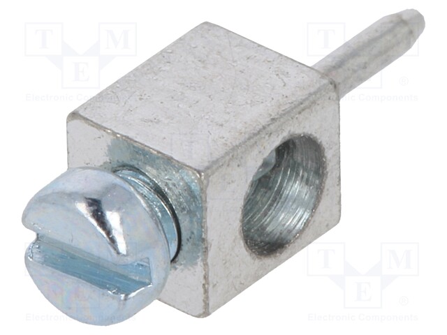 Terminal: screw terminal; THT,screw terminal; silver; straight