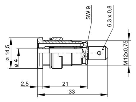 Connector: 4mm banana; socket; 32A; 1kV; brown; gold-plated; 33mm