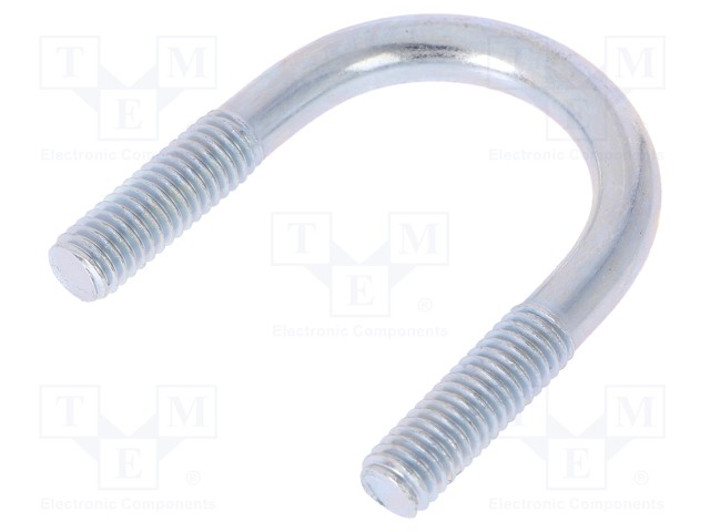 U-bolt; B; steel; zinc; Thread len: 16mm; Int.width: 23mm; H: 40mm