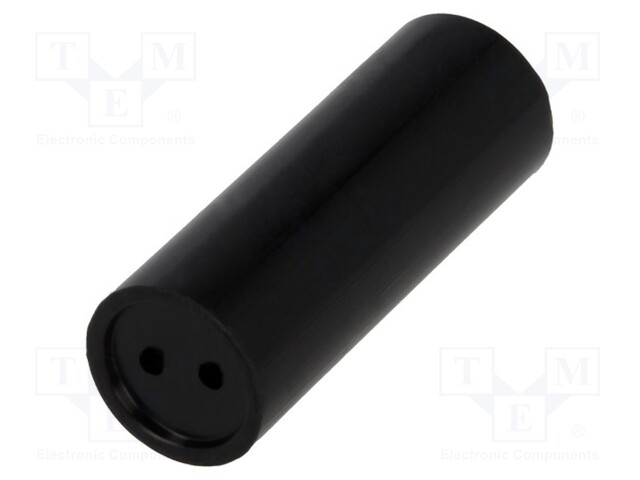 Spacer sleeve; LED; Øout: 7.5mm; ØLED: 5mm; L: 18mm; black