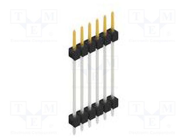 Connector: pin strips; pin header; male; PIN: 6; 2.54mm; THT; 1x6