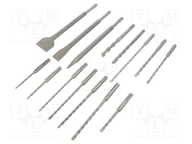 Tool accessories: drill set; Application: concrete; Pcs: 25