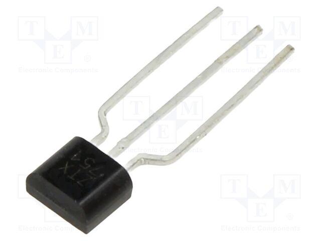 Transistor: PNP; bipolar; 60V; 2A; 1W; TO92