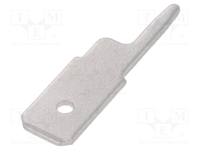 Terminal: flat; 6.3mm; 0.8mm; male; THT; steel; tinned; straight