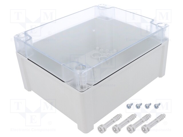 Enclosure: multipurpose; X: 163mm; Y: 201mm; Z: 98mm; TEMPO; grey