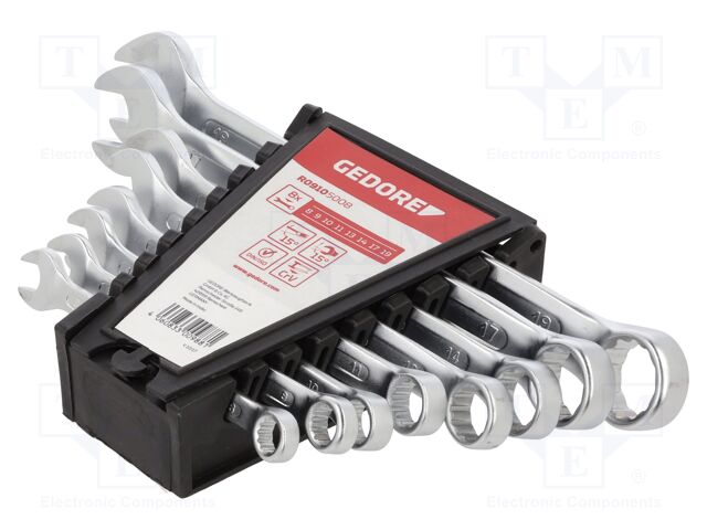Double-sided; Chrom-vanadium steel; Plating: chromium; 8pcs.