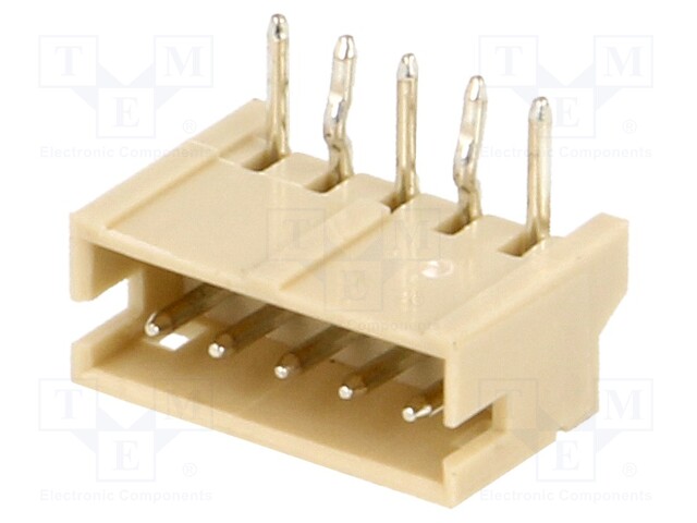 Socket; wire-board; male; 1.5mm; PIN: 5; THT; 100V; 1A; tinned; 20mΩ