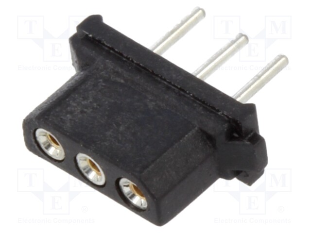 PCB Receptacle, Wire-to-Board, 2 mm, 1 Rows, 3 Contacts, Through Hole Mount