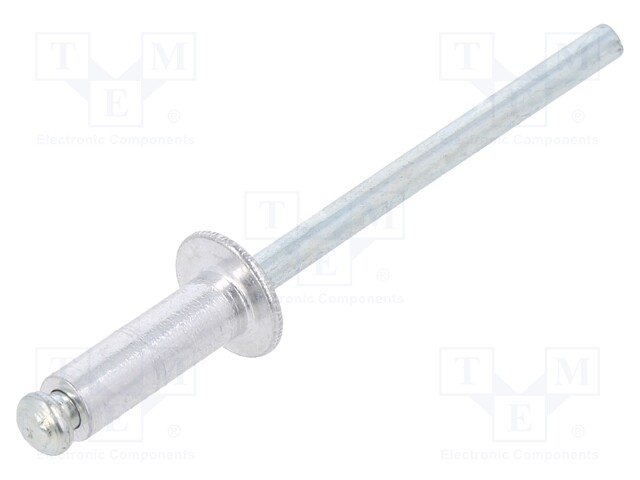 Rivet; aluminium; Rivet diam: 4mm; L.rivet: 10mm; 500pcs.