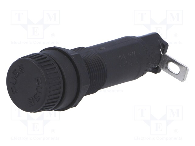 Fuse holder; cylindrical fuses; 5x20mm; 10A; 250V; -40÷85°C