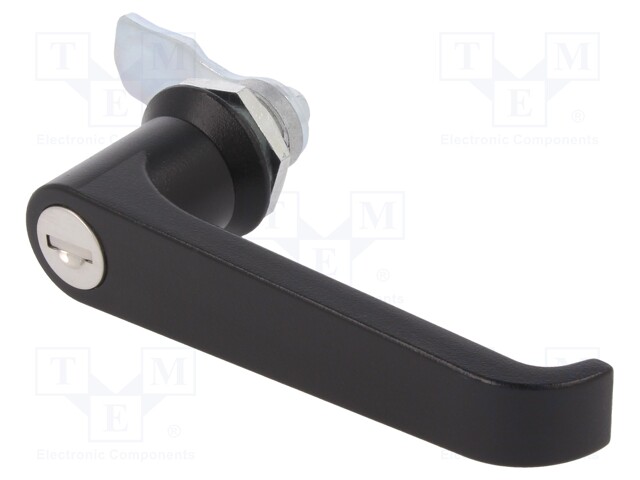 Lock; zinc and aluminium alloy; black finish; Key code: 1333