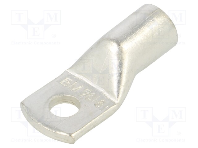 Tip: ring tube; M8; 70mm2; crimped; for cable; tinned; copper; 8.5mm