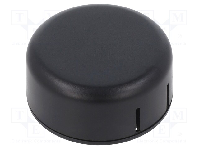 Enclosure: for alarms; Z: 20.3mm; ABS; black; Ø: 45mm
