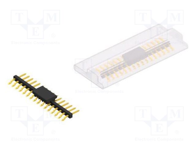 Connector: pin strips; pin header; male; PIN: 16; 2mm; SMT; 1x16