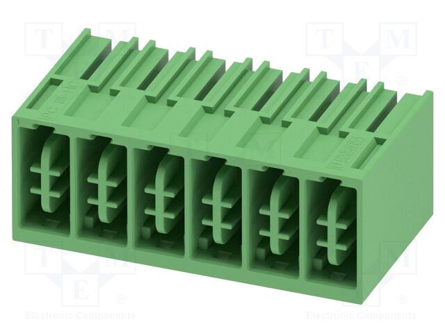 PCB headers, nominal cross section: 16 mm?, color: green, no