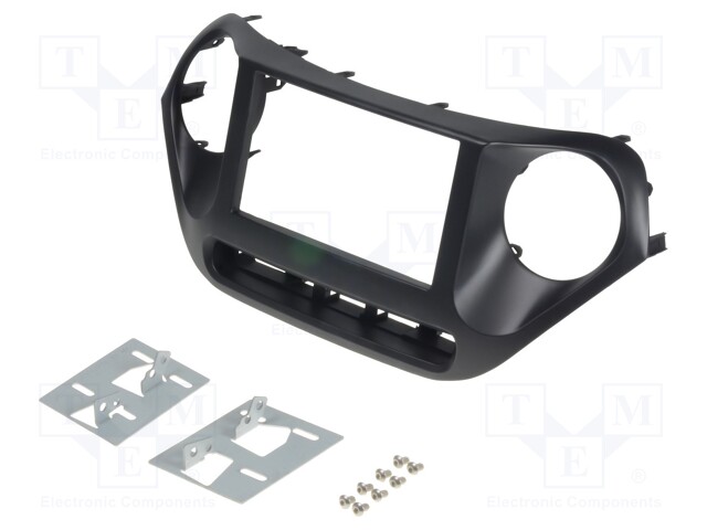 Radio mounting frame; Hyundai; 2 DIN; black