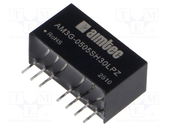 Converter: DC/DC; 3W; Uin: 4.5÷9V; Uout: 5VDC; Iout: 500mA; SIP8; THT