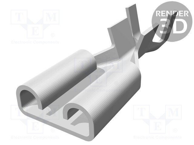 Terminal: flat; 6.3mm; 0.8mm; female; 1÷2.5mm2; crimped; for cable