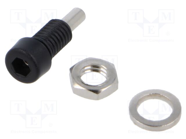 Socket; 2mm banana; 10A; 60VDC; Overall len: 17mm; black; insulated