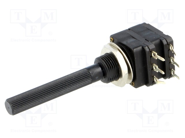 Potentiometer: shaft; single turn; 50kΩ; 200mW; THT; 6mm; plastic