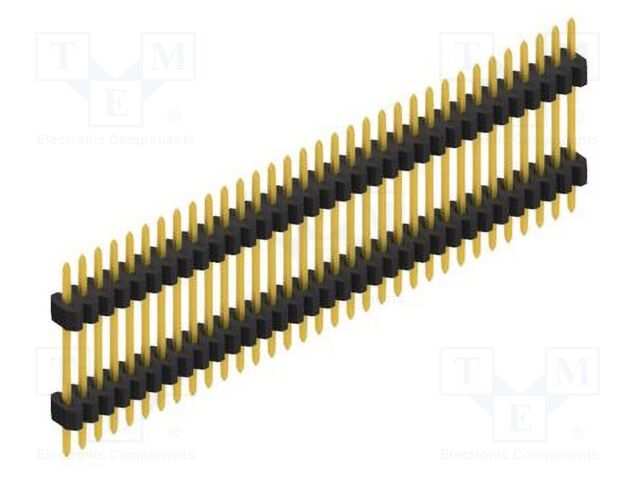 Connector: pin strips; pin header; male; PIN: 33; 1.27mm; THT; 1x33