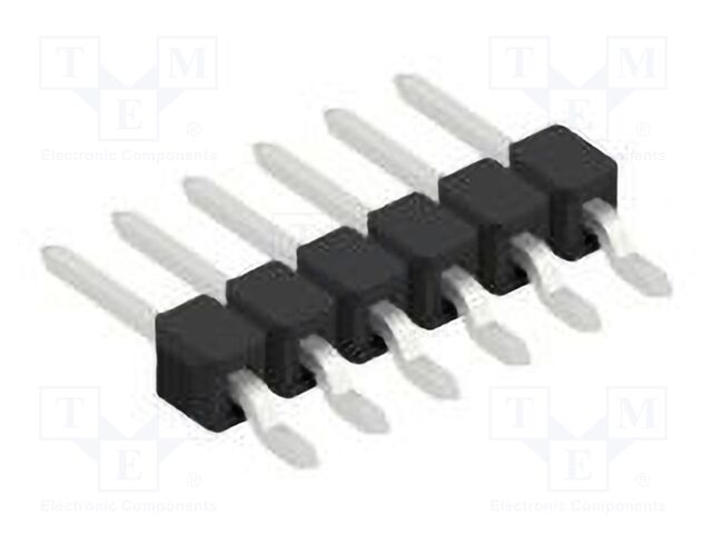 Connector: pin strips; pin header; male; PIN: 6; 2.54mm; SMT; 1x6