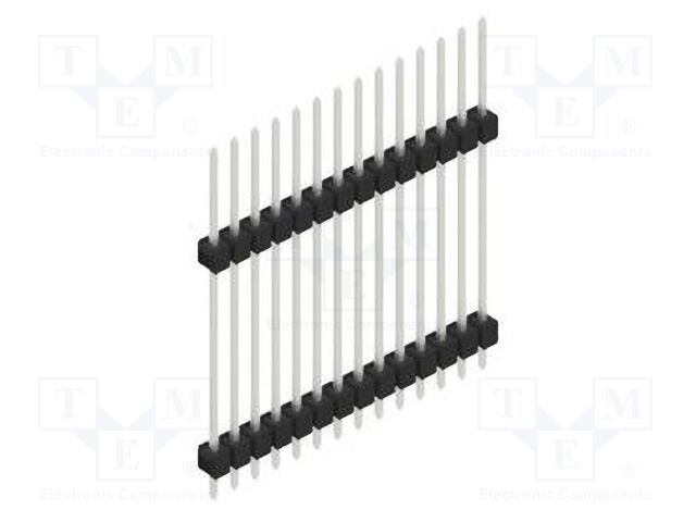 Connector: pin strips; pin header; male; PIN: 14; 2.54mm; THT; 1x14
