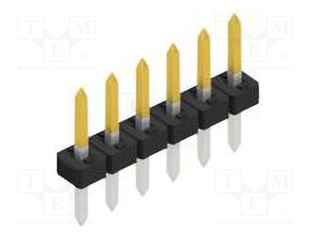 Connector: pin strips; pin header; male; PIN: 6; 2mm; THT; 1x6; 100V