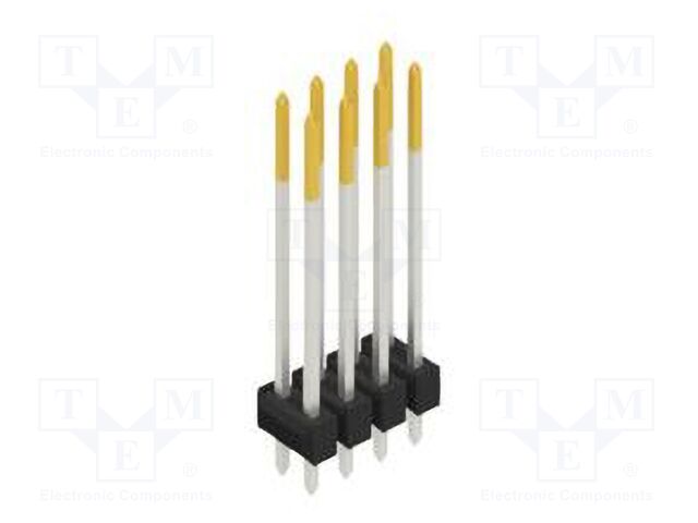 Connector: pin strips; pin header; male; PIN: 8; 2.54mm; THT; 2x4
