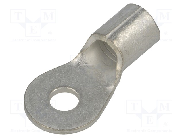 Ring terminal; M4; 8mm2; crimped; for cable; non-insulated; tinned