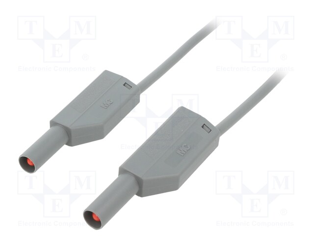 Test lead; PVC; 2m; grey; 16A; 1kV; Cond.cross sec: 0.75mm2