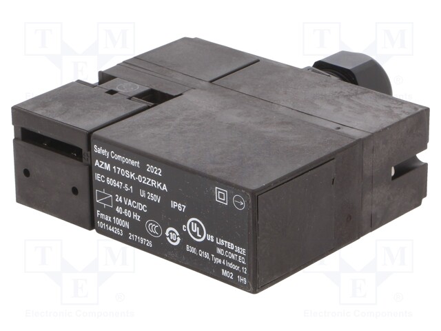 Safety switch: bolting; Series: AZM 170; Contacts: NC x2; IP67