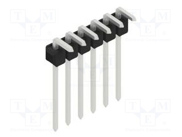 Connector: pin strips; pin header; male; PIN: 6; 2.54mm; THT; 1x6