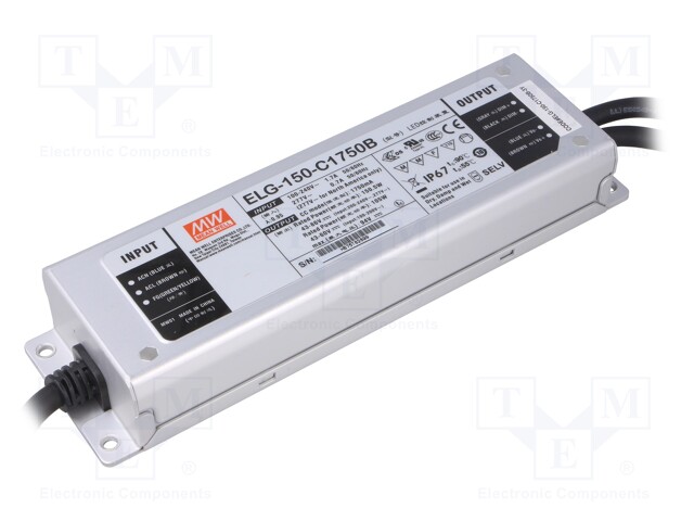 Power supply: switched-mode; LED; 150.5W; 43÷86VDC; 1750mA; IP67